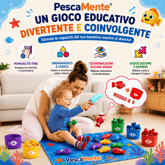 Pescamente® Il Gioco di Pesca Educativo per Bambini